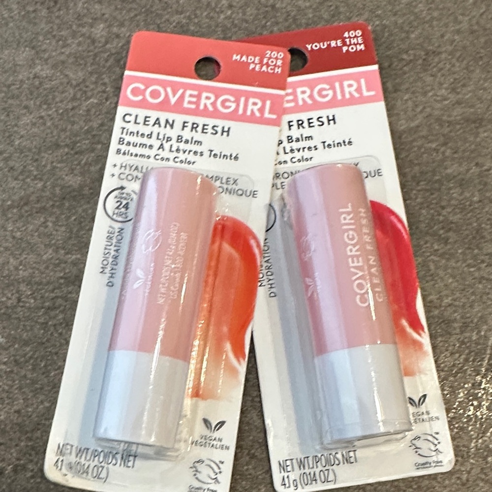 2 for $15 (both) CoverGirl Clean Fresh Tinted Lip Balm — Pink